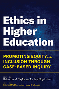 Book cover: Ethics in Higher Education