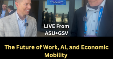Host Mike Palmer at ASU+GSV Summit in conversation with Dr. Steven Taylor, Policy Director and Senior Fellow for Economic Mobility at ⁠Stand Together Trust⁠.