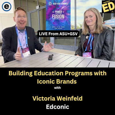 Host Mike Palmer at ⁠ASU+GSV 2026 sits down with Victoria Weinfeld, Vice President of Enrollment, Marketing, and Sales at ⁠Edconic⁠.
